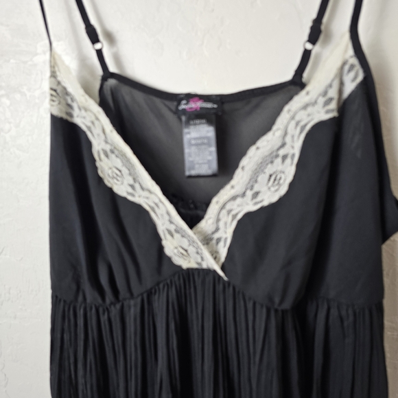 Secret Treasures Satin Vtg  Slip Dress  Coquette Whimiahygoth Dark Fairy  Y2K L - Picture 5 of 11